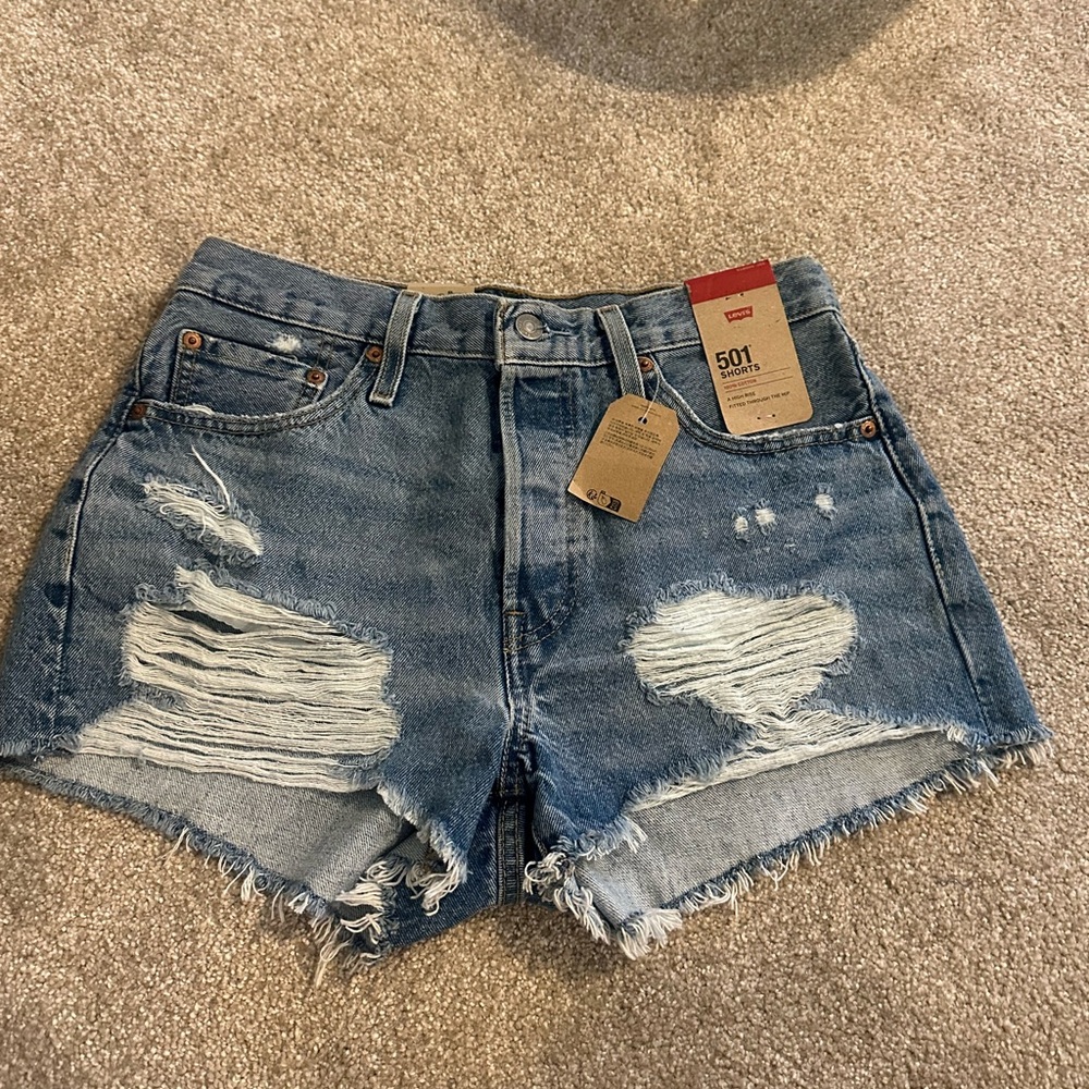 Levi's Women's Blue Denim Shorts 501